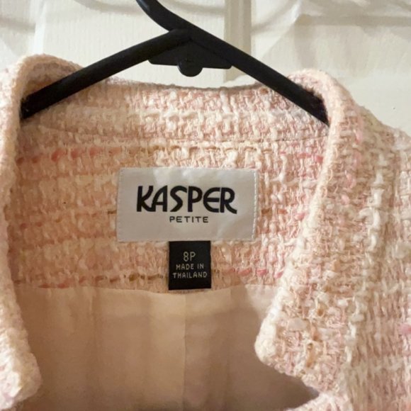 Kasper Pink Tweed Jacket with Skirt Suit - Picture 6 of 6